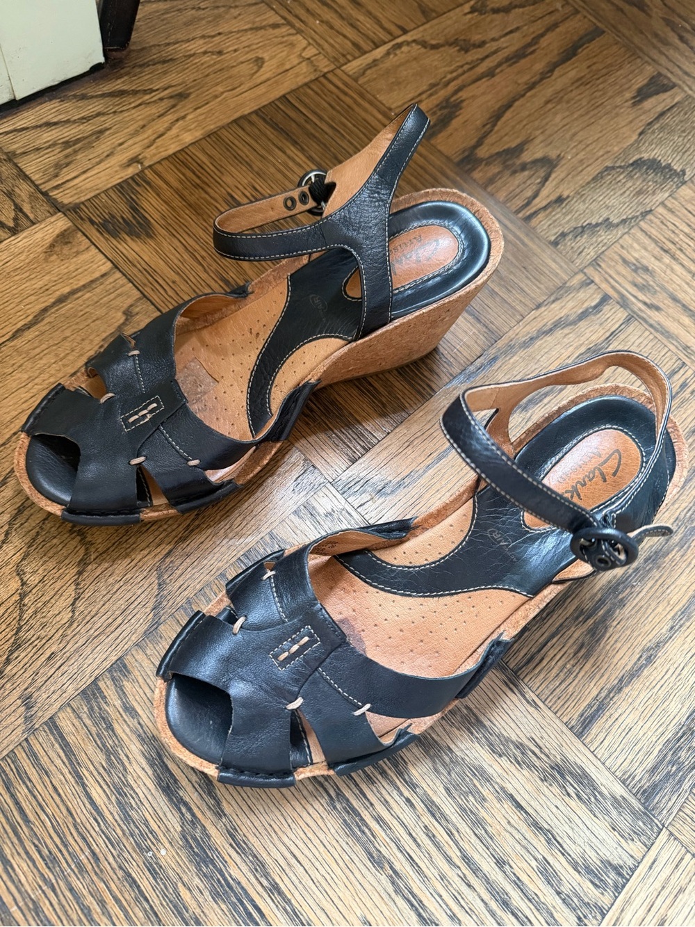 Clark's Cork Wedge Sandal